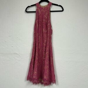Dress The Population Pink Lace Mini Dress Womens S Sleeveless Cocktail Formal